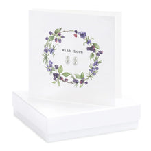 Load image into Gallery viewer, Boxed Berry Wreath Earring Card

