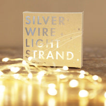 Load image into Gallery viewer, 30 Battery Powered LED Silver Wire String Lights
