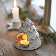 Load image into Gallery viewer, White Christmas Tree Tealight Holder
