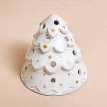 Load image into Gallery viewer, White Christmas Tree Tealight Holder
