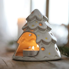 Load image into Gallery viewer, White Christmas Tree Tealight Holder
