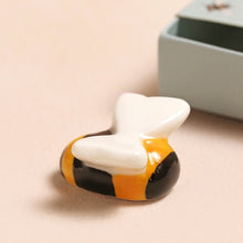Load image into Gallery viewer, Tiny Matchbox Ceramic Bee Token
