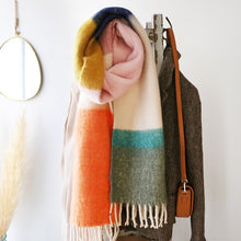 Load image into Gallery viewer, Colourful Block Winter Scarf
