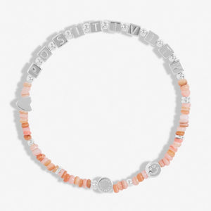 HAPPY LITTLE MOMENTS  POSITIVITY  Silver Plated  Bracelet