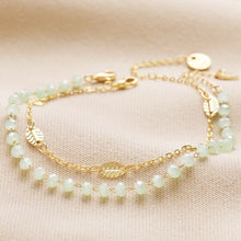 Load image into Gallery viewer, Beaded Bracelets in 2 set Gold
