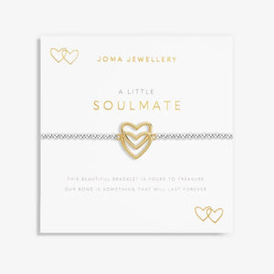 A LITTLE  SOULMATE  Silver and Gold Plated  Bracelet