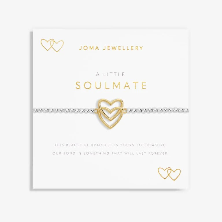 A LITTLE  SOULMATE  Silver and Gold Plated  Bracelet