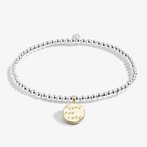 A LITTLE  LOVE YOU MORE  Silver and Gold Plated  Bracelet