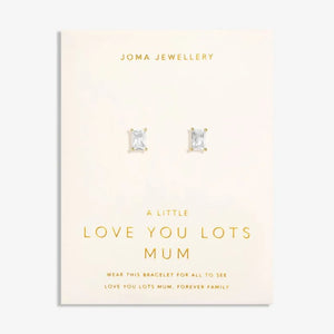LOVE FROM YOUR LITTLE ONES  LOVE YOU LOTS MUM  Gold Plated  Stud Earrings