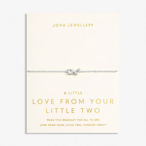 LOVE FROM YOUR LITTLE ONES  TWO  Silver Plated  Bracelet