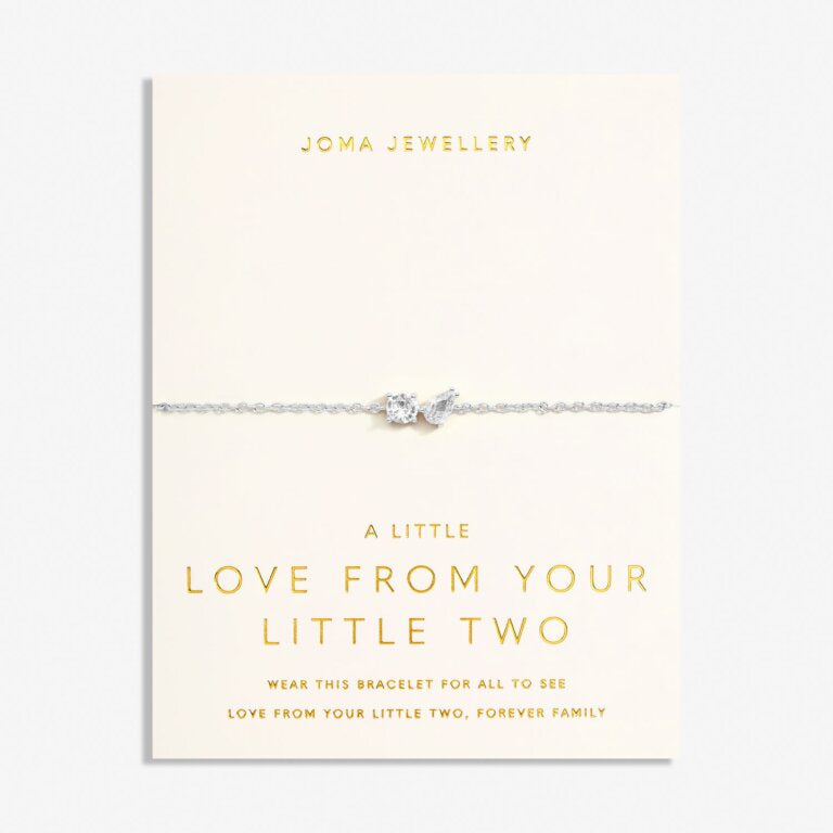 LOVE FROM YOUR LITTLE ONES  TWO  Silver Plated  Bracelet