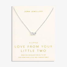 Load image into Gallery viewer, LOVE FROM YOUR LITTLE ONES  TWO  Silver Plated  Necklace
