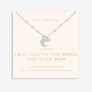 MOTHER'S DAY A LITTLE NECKLACE  LOVE YOU TO THE MOON AND BACK MUM  Silver Plated  Necklace