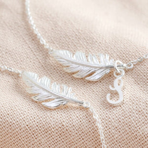 Silver feather bracelet