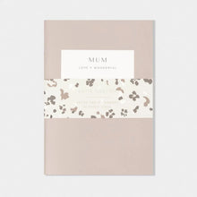 Load image into Gallery viewer, DUO NOTEBOOK  MUM LOVE WONDERFUL  Light Taupe / Off White
