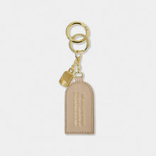Load image into Gallery viewer, KEEPSAKE CHARM KEYRING  MOMENTS  Light Taupe  7.5cm x 4cm x 0.5cm
