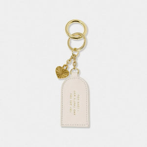 KEEPSAKE CHARM KEYRING  LOVE  Off White  7.5cm x 4cm x 0.5cm