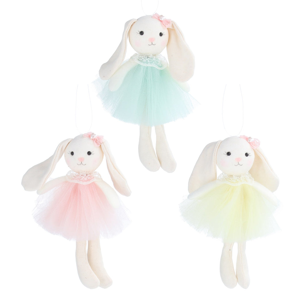 Fabric Dec 16cm - Bunny w Pastel Dress