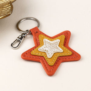 ORANGE MIX STAR KEYRING