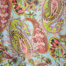 Load image into Gallery viewer, AQUA BLUE AND PINK SUMMER PAISLEY KIMONO
