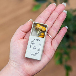 Dried flower matchbox-With love