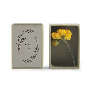 Dried flower matchbox-With love