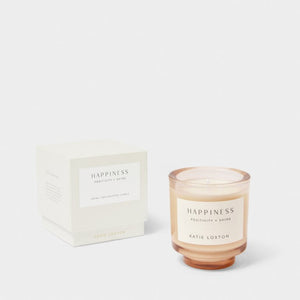 SENTIMENT CANDLE  HAPPINESS  Fresh Linen and White Lily  8.9cm x 8.6cm x 8.6cm