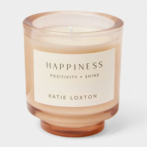 SENTIMENT CANDLE  HAPPINESS  Fresh Linen and White Lily  8.9cm x 8.6cm x 8.6cm