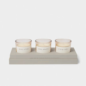 TRIO VOTIVE SET  BALANCE  7.8cm x 24.5cm x 9.3cm