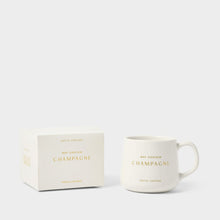 Load image into Gallery viewer, PORCELAIN MUG  MAY CONTAIN CHAMPAGNE  9cm x 11.5cm x 11.5cm
