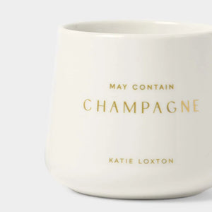 PORCELAIN MUG  MAY CONTAIN CHAMPAGNE  9cm x 11.5cm x 11.5cm