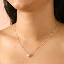 Load image into Gallery viewer, Crystal Heart Pendant Necklace in Gold
