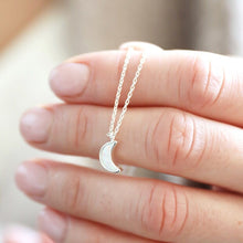 Load image into Gallery viewer, Opal Moon Necklace in Silver
