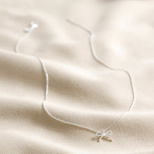 Load image into Gallery viewer, Tiny Bow Pearl Necklace
