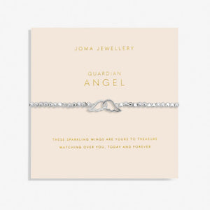 FOREVER YOURS GUARDIAN ANGEL Silver Bracelet 17.5cm stretch