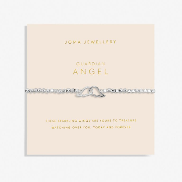 FOREVER YOURS GUARDIAN ANGEL Silver Bracelet 17.5cm stretch