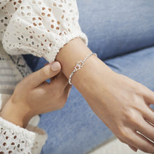 Load image into Gallery viewer, FOREVER YOURS GOOD LUCK Silver Bracelet 17.5cm stretch
