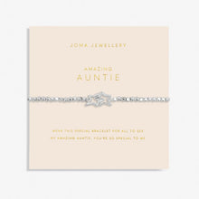 Load image into Gallery viewer, FOREVER YOURS AMAZING AUNTIE Silver Bracelet 17.5cm stretch
