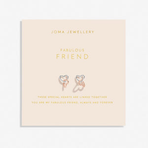 FOREVER YOURS EARRINGS FABULOUS FRIEND Silver and Rose Gold Plated Earrings