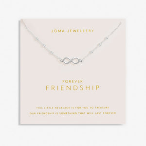 FOREVER YOURS NECKLACE FOREVER FRIENDSHIP Silver Plated Necklace 46cm + 5cm extender