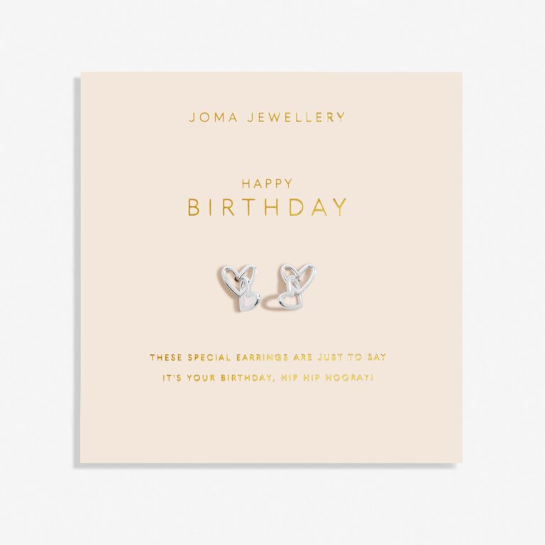 FOREVER YOURS EARRINGS HAPPY BIRTHDAY Silver Plated Earrings