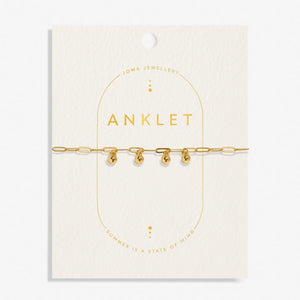 ANKLET CHARMS Gold Plated Anklet 23cm + 3cm extender