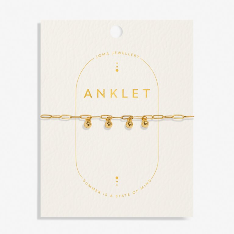ANKLET CHARMS Gold Plated Anklet 23cm + 3cm extender