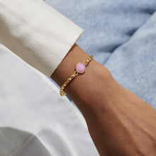 Load image into Gallery viewer, SERENITY STONES PINK JADE Gold Plated Bracelet 17.5cm stretch
