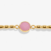 Load image into Gallery viewer, SERENITY STONES PINK JADE Gold Plated Bracelet 17.5cm stretch

