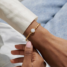 Load image into Gallery viewer, SERENITY STONES WHITE JADE Gold Plated Bracelet 17.5cm stretch
