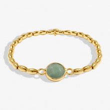 Load image into Gallery viewer, SERENITY STONES AVENTURINE Gold Plated Bracelet 17.5cm stretch
