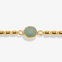 Load image into Gallery viewer, SERENITY STONES AVENTURINE Gold Plated Bracelet 17.5cm stretch
