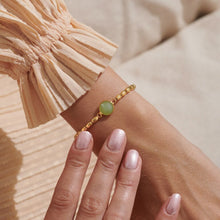 Load image into Gallery viewer, SERENITY STONES AVENTURINE Gold Plated Bracelet 17.5cm stretch
