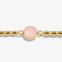 Load image into Gallery viewer, SERENITY STONES PINK QUARTZ Gold Plated Bracelet 17.5cm stretch
